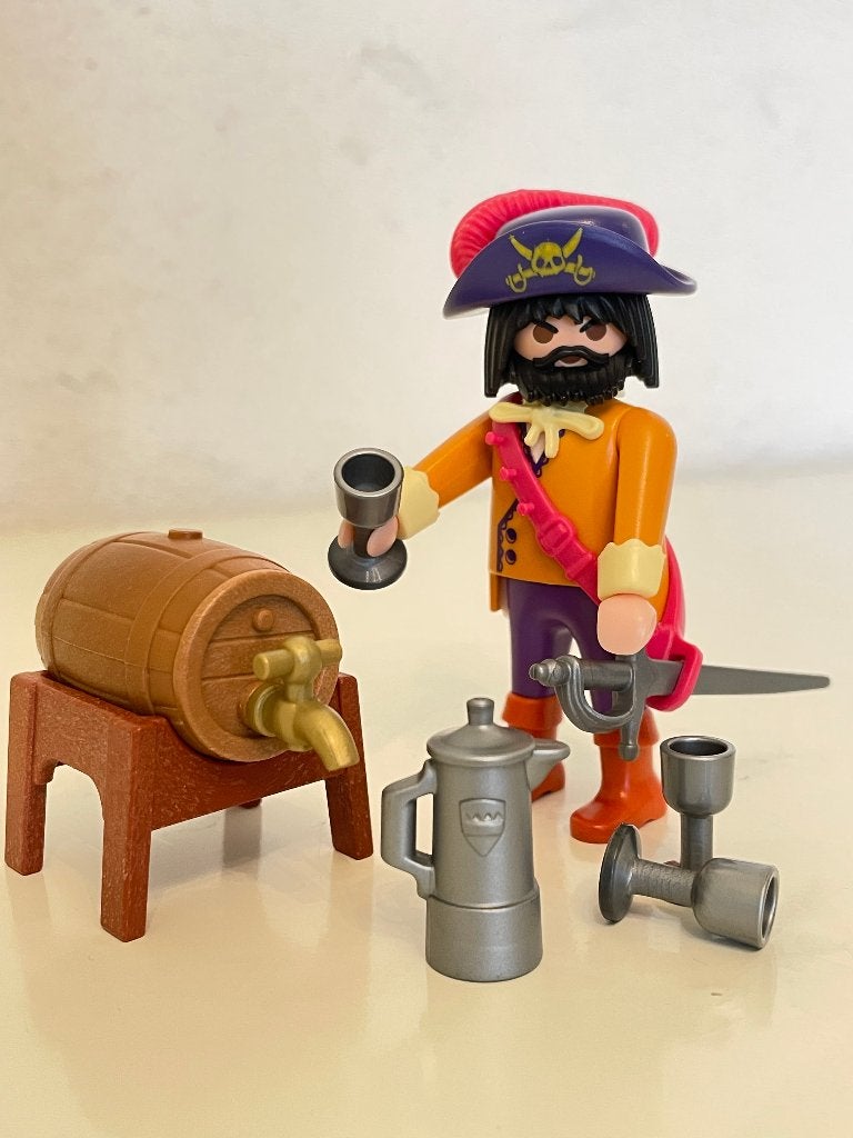Playmobil 3863 Piratenkapitein met accessoires, Kinderen en Baby's, Pirates, Complete set, Ophalen of Verzenden, Zo goed als nieuw