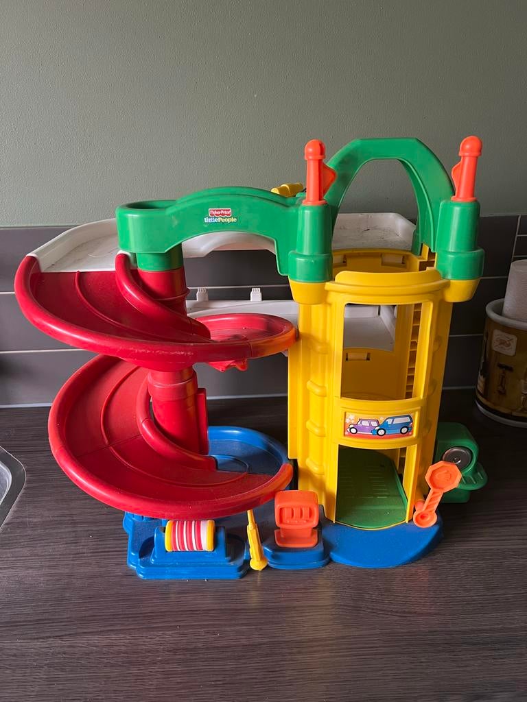 Fisher price autogarage, Kinderen en Baby's, Speelgoed | Overig, Ophalen, Gebruikt, Jongen of Meisje