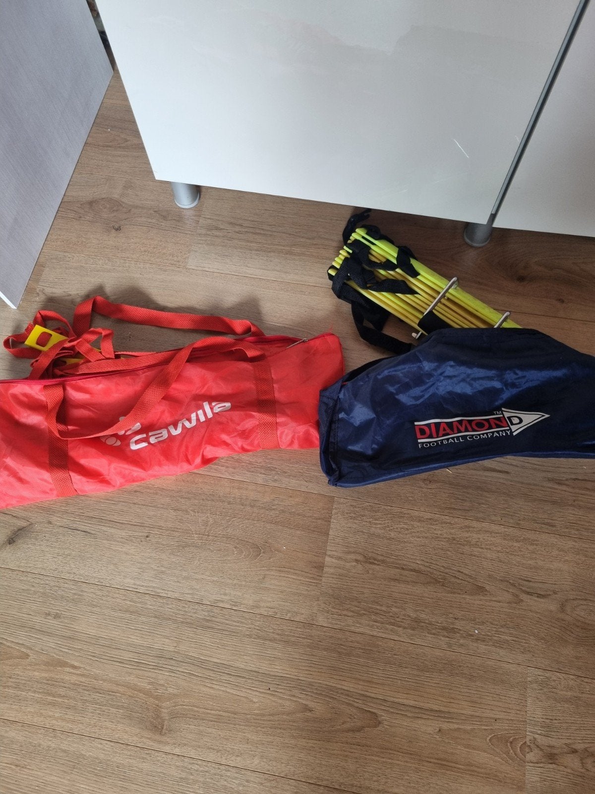 2 Voetbal ladders - Cawila en Diamond Football Company, Sport en Fitness, Maat XL, Ophalen, Gebruikt, Overige typen