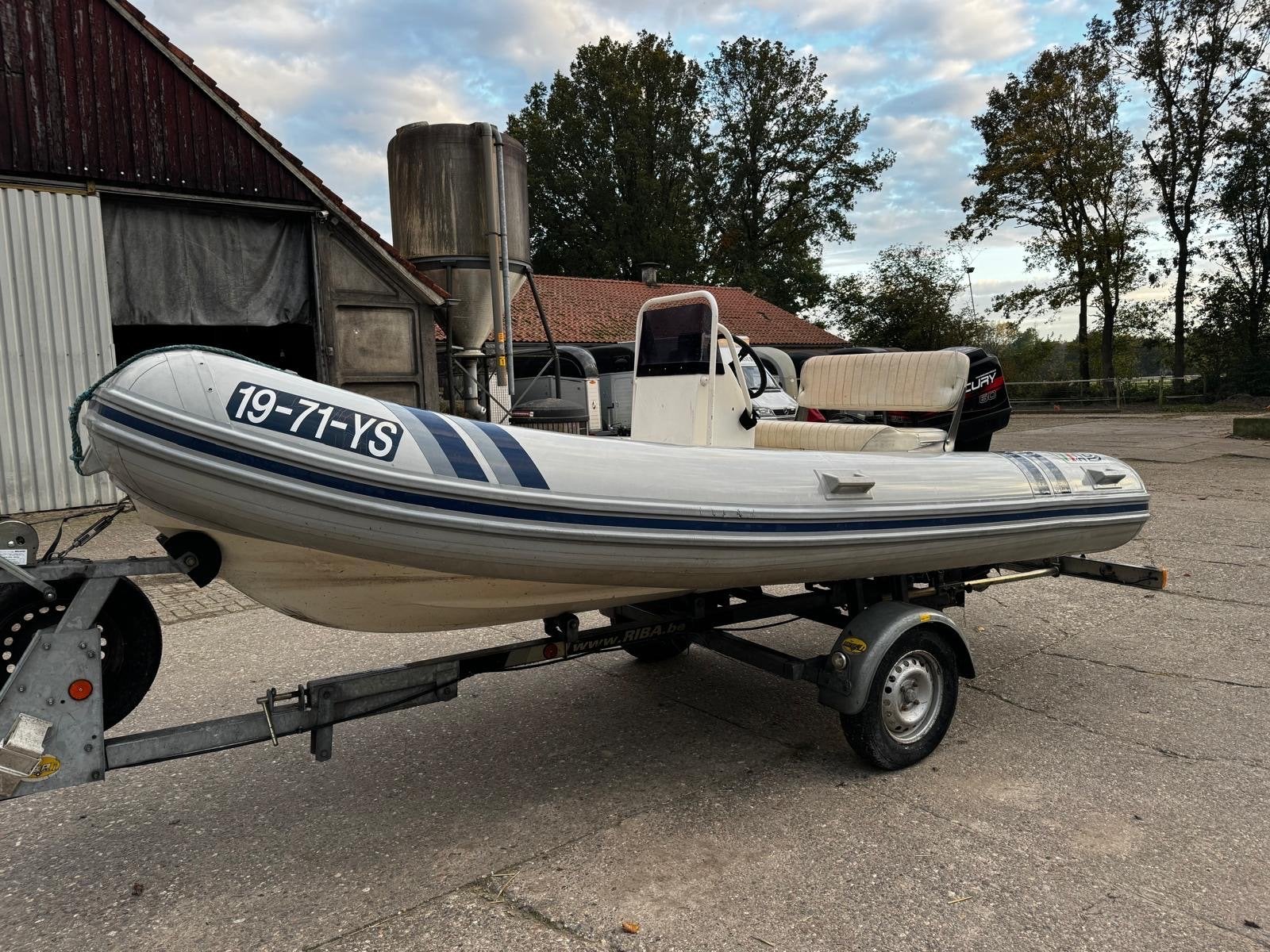 Artigiana Battelli RIB met Mercury 60pk buitenboordmotor, Ophalen of Verzenden, Polyester/glasvezel, Overige merken, Gebruikt