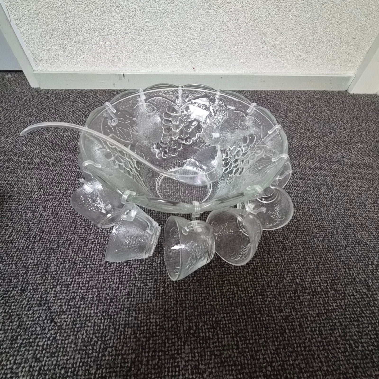 punchbowl set, Ophalen of Verzenden, Glas, Overige stijlen, Kop(pen) en/of Schotel(s)