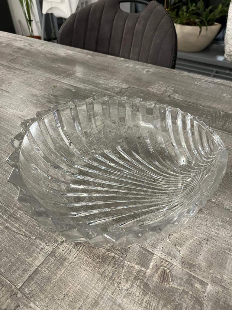 Glazen fruitschaal in schelpvorm 4KG, Ophalen, Schaal, Overige vormen, Glas
