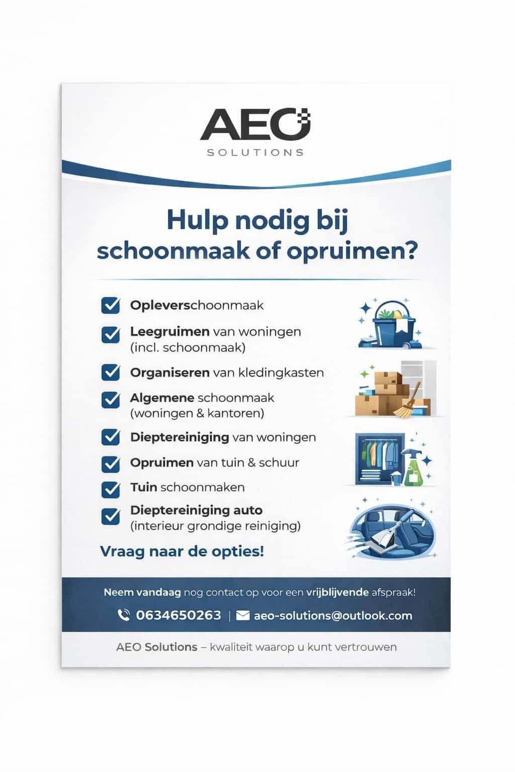 Schoonmaakdiensten en overig