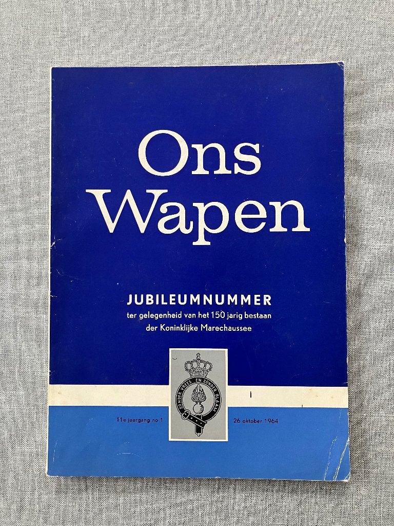 Ons Wapen Jubileumnummer 26 oktober 1964, Ophalen of Verzenden, Marechaussee, Nederland, Boek of Tijdschrift