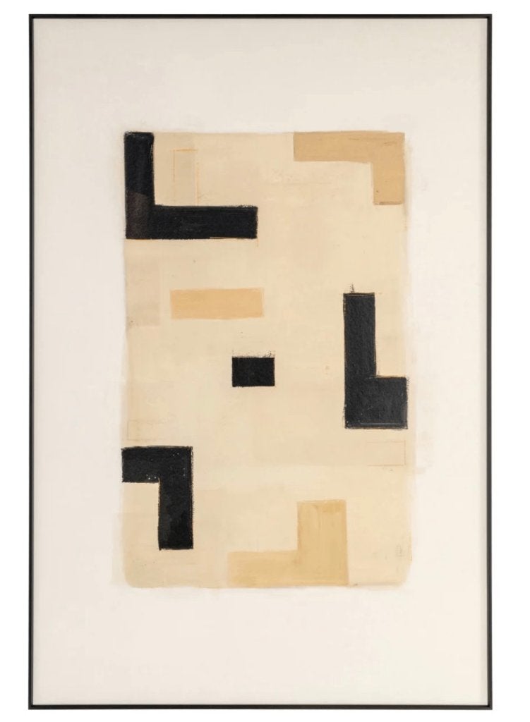 Richmond Interiors Wall art / Kustwerk Vortex beige rechts, Glas, 80 cm, Modern, Ophalen