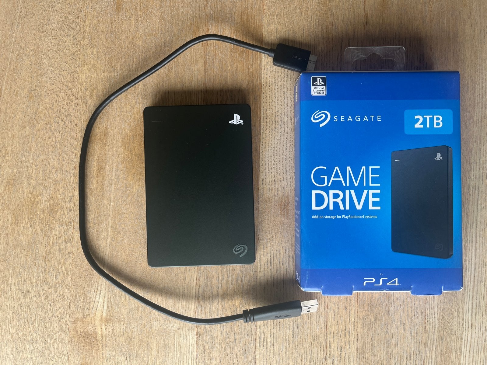 Seagate Game Drive 2TB voor PlayStation 4 & 5, Ophalen of Verzenden, Zo goed als nieuw, 1 TB, Met 1 controller