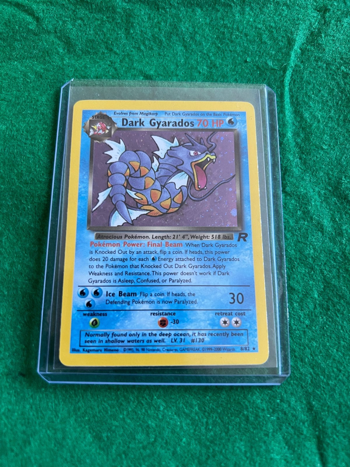 Pokémon Kaart: Dark Gyarados (Team Rocket Set), Ophalen, Gebruikt, Losse kaart