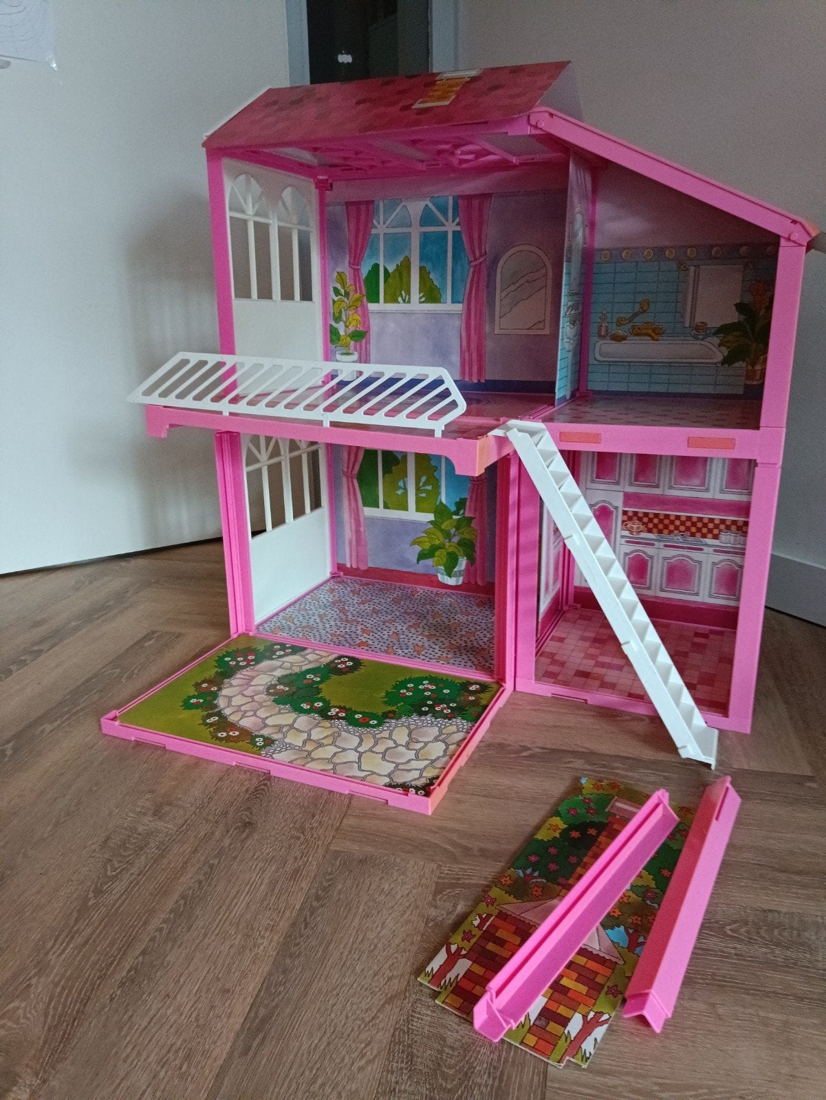 Vintage Barbie Poppenhuis met Meubels en Accessoires, Ophalen, Gebruikt, Poppenhuis