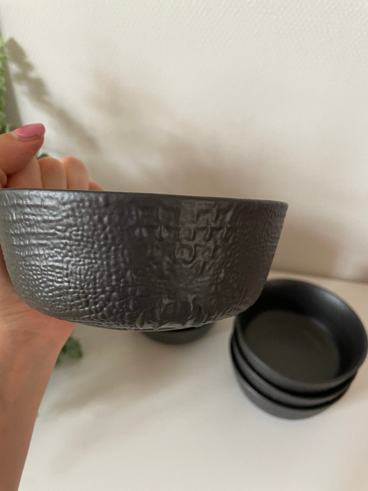F2D Croco zwarte kommen - 15 cm - 8 stuks Fine 2 Dine, Huis en Inrichting, Keuken | Servies, Overige merken, Keramiek, Ophalen of Verzenden