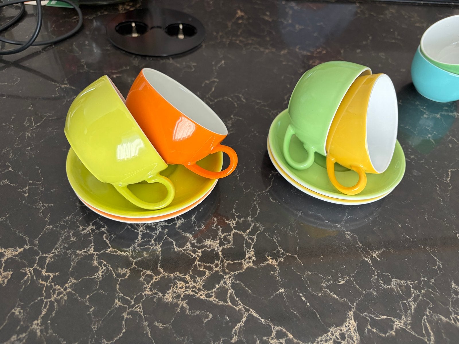 Dibbern espresso kop en schotel set (4 stuks), Huis en Inrichting, Overige merken, Ophalen of Verzenden, Zo goed als nieuw, Modern