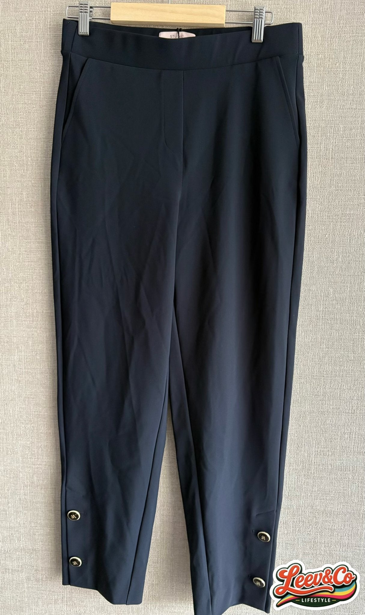 Studio Anneloes Ivory Button Trousers - Donkerblauw, Studio Anneloes, Blauw, Studio Anneloes, Nieuw