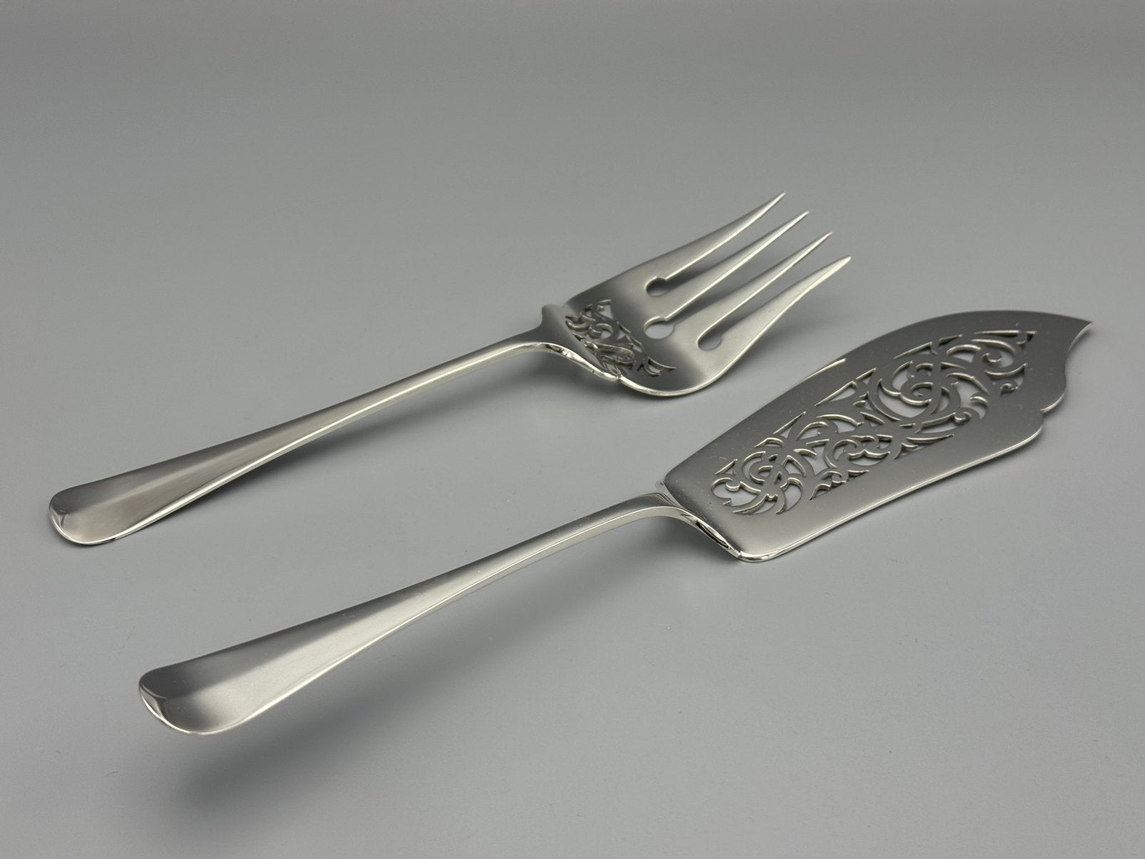Zilveren visdiencouvert, Haags Lofje, 1928, Antiek en Kunst, Ophalen of Verzenden