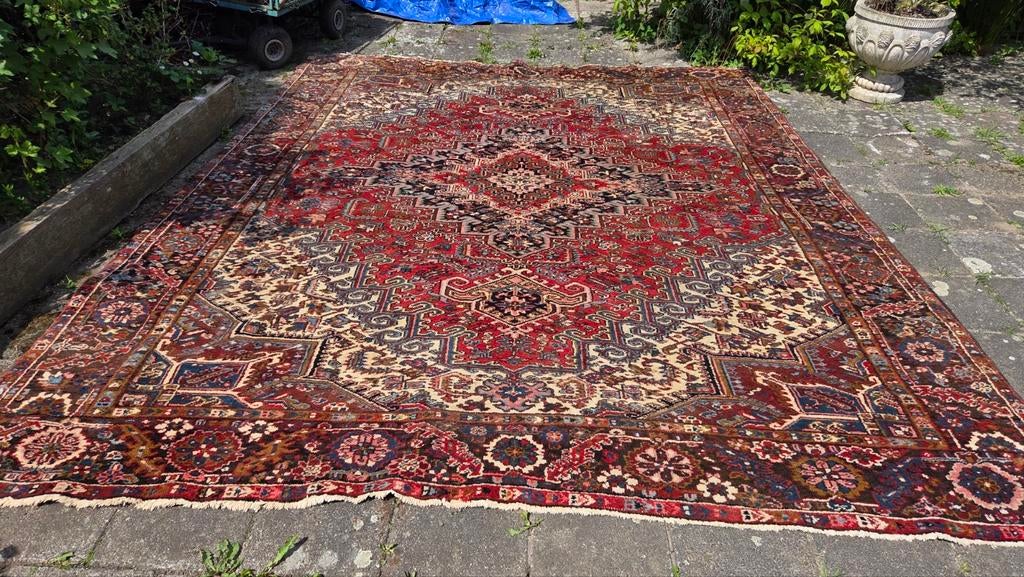 Prachtige antiek Perzische tapijt Heriz 310x260, Ophalen of Verzenden, Rechthoekig, 200 cm of meer, 200 cm of meer