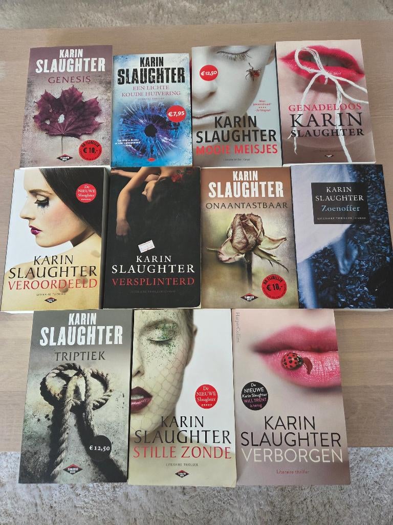 11 spannende Karin Slaughter thrillers. Als nieuw., Ophalen, Zo goed als nieuw, Karin Slaughter