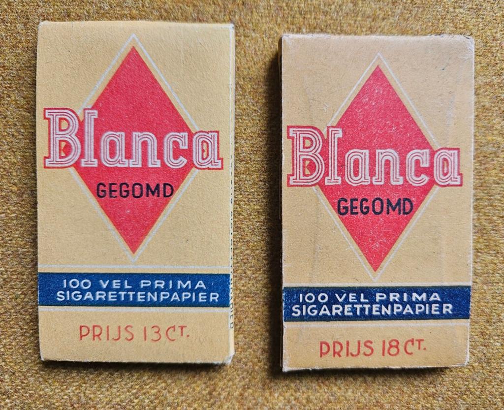 2 pakjes oude vloeitjes sigarettenpapier Blanca 13ct en 18ct, Verzenden, Nieuw, Overige typen