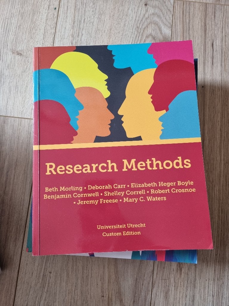 Research Methods - Universiteit Utrecht Custom Edition, Diverse auteurs, Ophalen of Verzenden, Gamma, WO