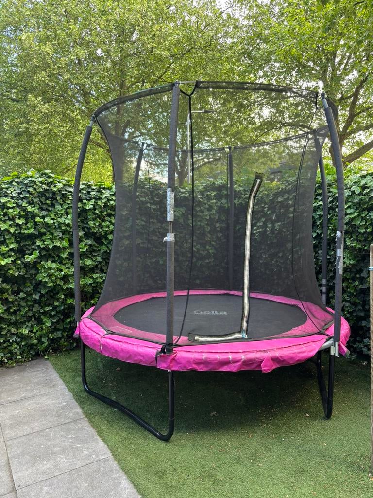 Roze trampoline met veiligheidsnet - Salta, Ophalen, Gebruikt