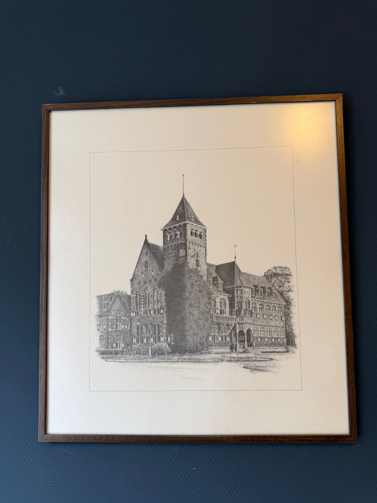 Ingelijste pentekening van gemeente Zeist door Cees Bijman, Ophalen