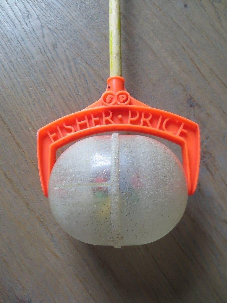 Fisher Price: Rattebal - Vintage - Gebruikt maar werkt goed., Ophalen of Verzenden, Gebruikt, Speelset, Met geluid