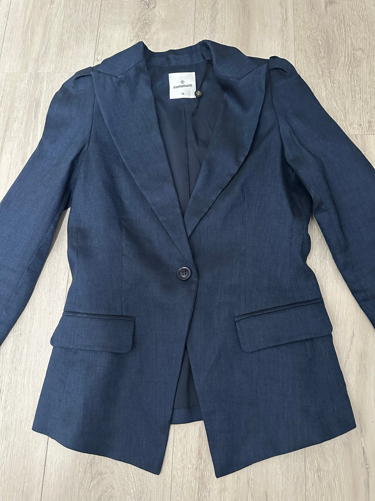 Summum Colbert Blazer - Maat 36 (S), Blauw, Ophalen of Verzenden, Zo goed als nieuw, Jasje