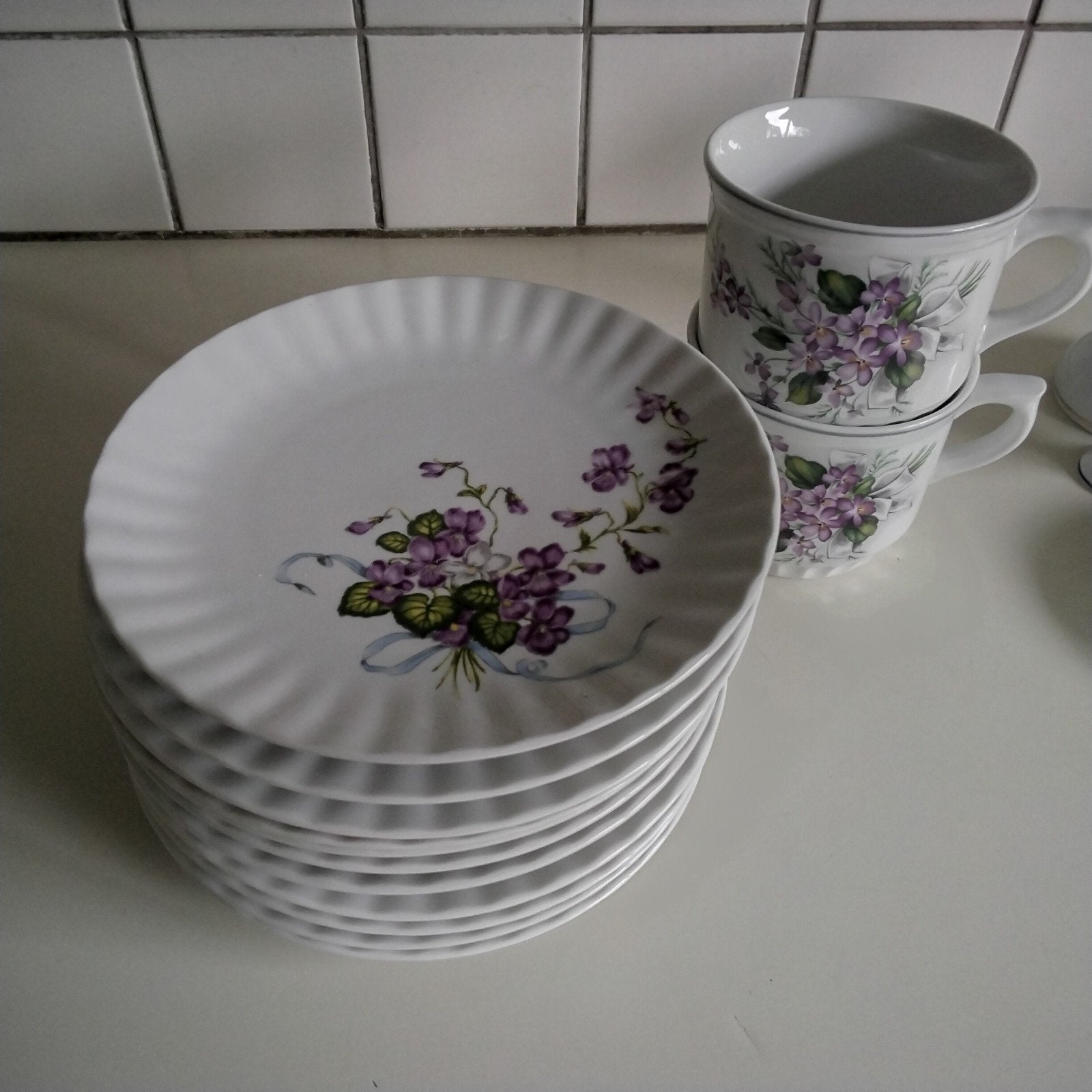 11 dessertborden en 2 soepkommen, Ophalen of Verzenden, Zo goed als nieuw, Bord(en), Overige stijlen