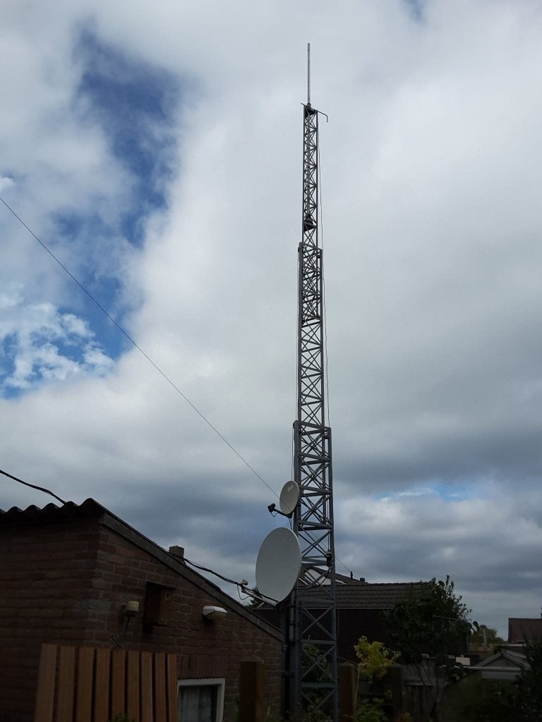 Zware uitschuifbare antennemast, Ophalen, Gebruikt, Mast