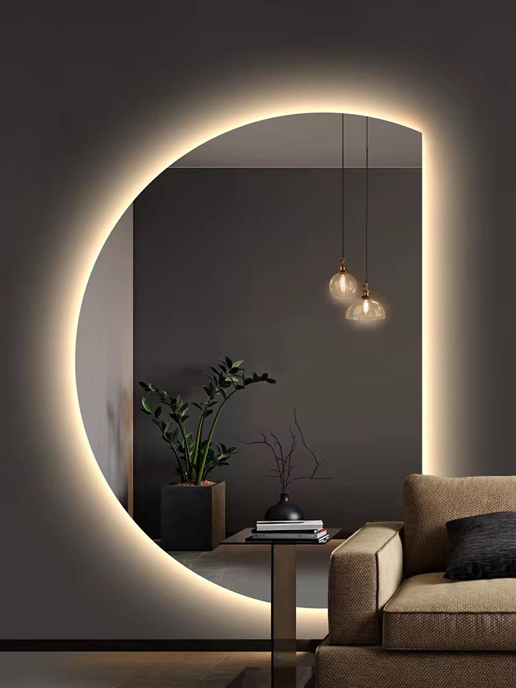 Halfronde Spiegel 140x70 LED | Woonkamer / Hal / Badkamer |, Huis en Inrichting, Woonaccessoires | Spiegels, Ophalen of Verzenden