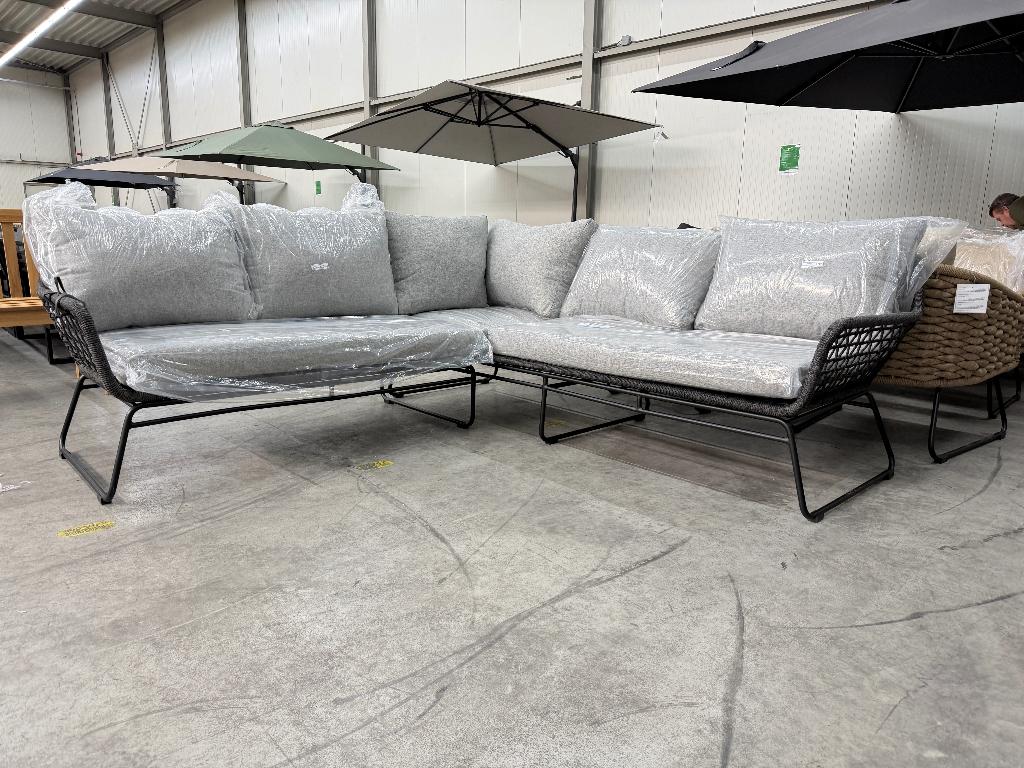 NIEUW: Potenza hoek loungeset antraciet/grijs 213x213cm, Ophalen, 5 zitplaatsen, Aston Martinlaan 36, Loungeset