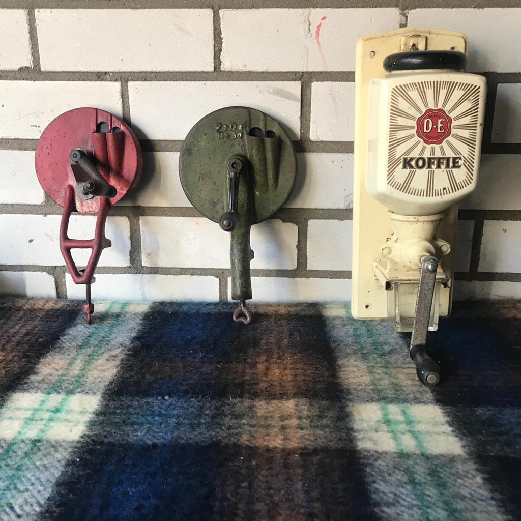 Koffiemolen en 2 snijbonen-molens in 1-koop, Ophalen