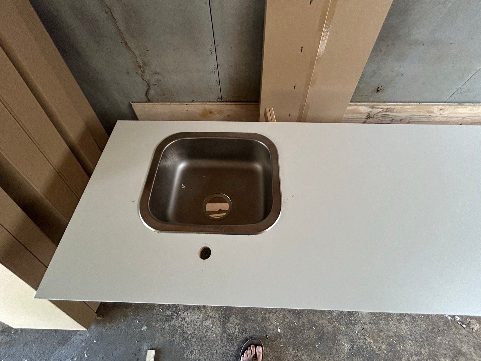 Gratis Ikea keukenblad met spoelbak, Ophalen, Wit, Overige typen, Nieuw