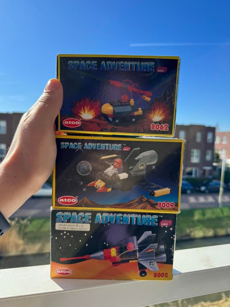 3 vintage “Space Adventure” bouwsets van ATCO, Ophalen of Verzenden, Nieuw, Complete set