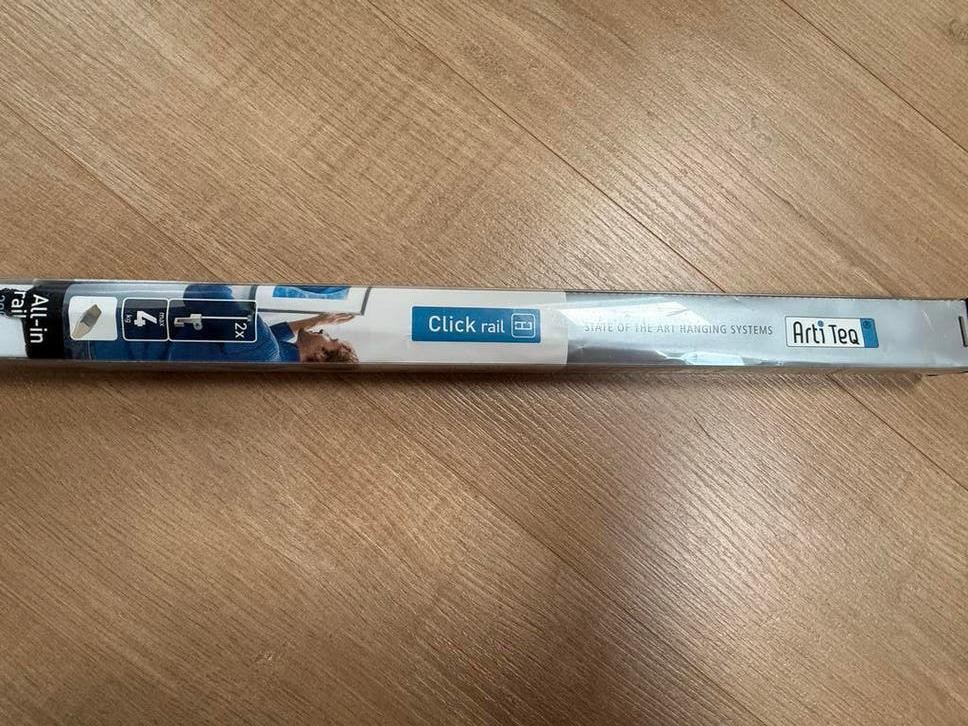 Arti Teq click rails ophangsysteem, Ophalen, Metaal of Aluminium, 125 cm of meer, Zo goed als nieuw