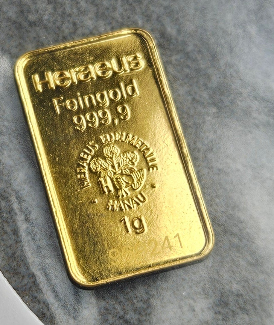 1 gram heraeus, Ophalen of Verzenden, Goud