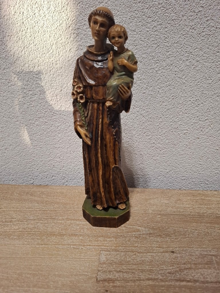 Religieus beeldje van Sint-Antonius van Padua, Ophalen of Verzenden, Zo goed als nieuw, Beeld(je), Christendom | Katholiek