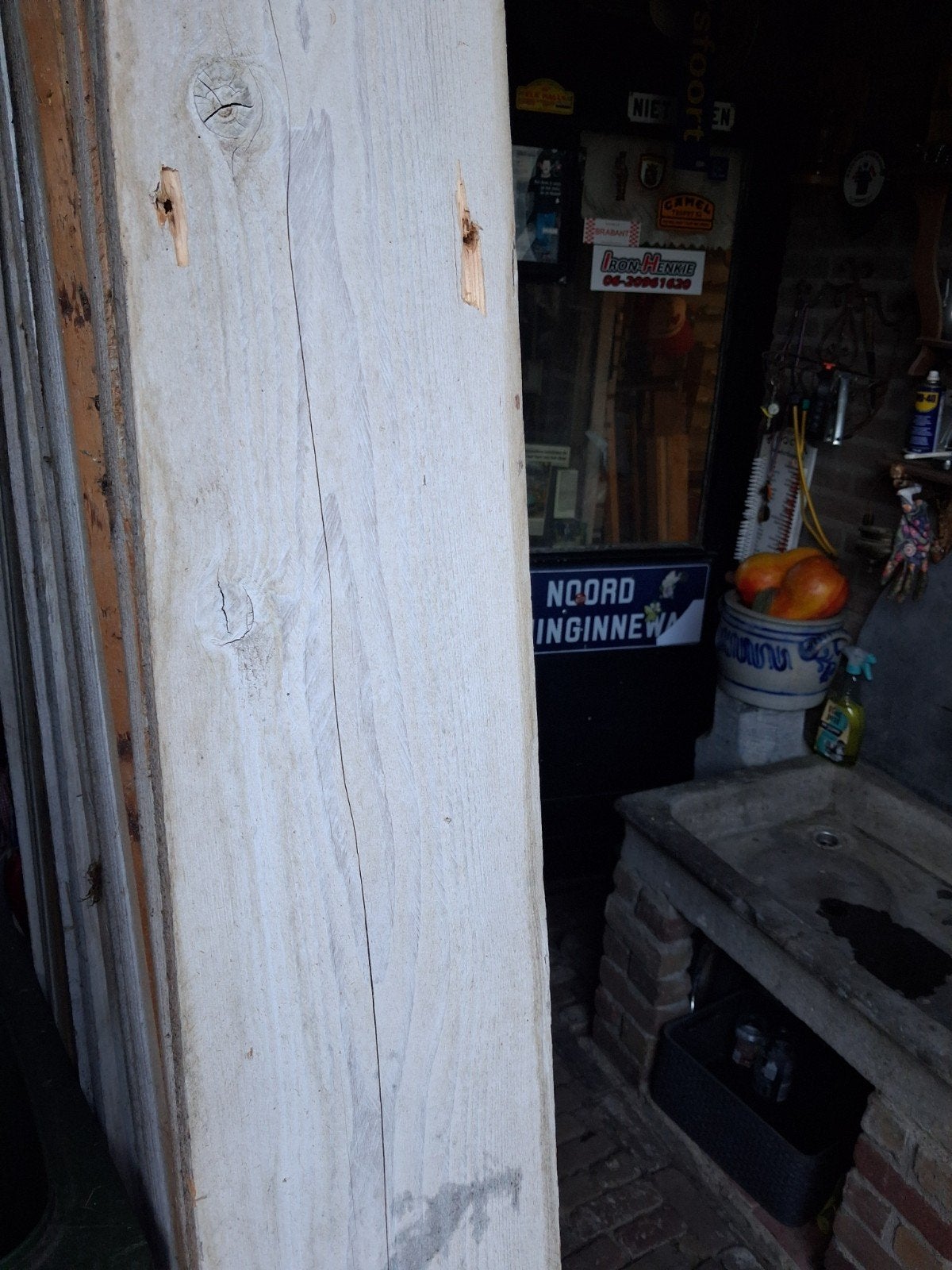 Gebruikte grenen planken - 210x19x3 cm, Doe-het-zelf en Verbouw, Hout en Planken, Ophalen, Gebruikt, Minder dan 25 mm, Grenen