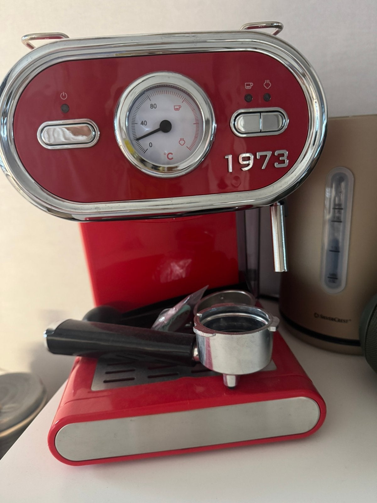 Silvercrest Espressomachine, Ophalen of Verzenden, Zo goed als nieuw, Espresso apparaat, Koffiebonen