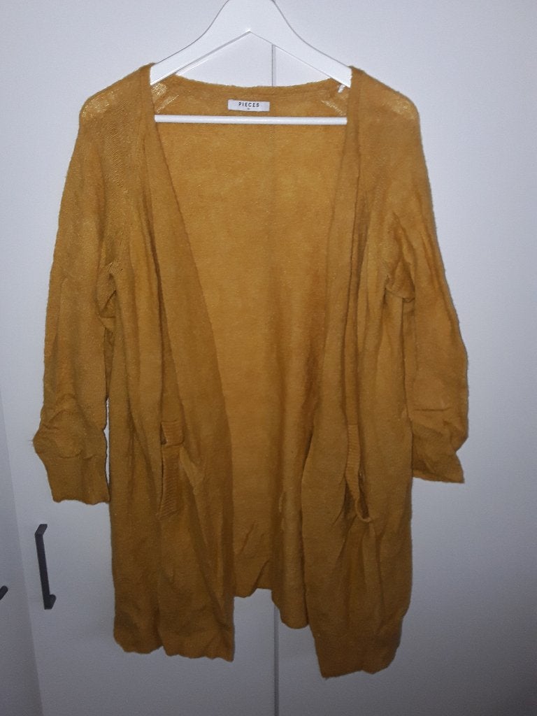 Pieces Geel Mosterdkleurige Vest Maat XL, Geel, Maat 46/48 (XL) of groter, Ophalen of Verzenden, Zo goed als nieuw