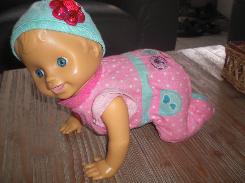Vtech kruipende babypop, lacht,zingt en kruipt, Kinderen en Baby's, Speelgoed | Vtech, Ophalen of Verzenden, Gebruikt, 6 maanden tot 2 jaar