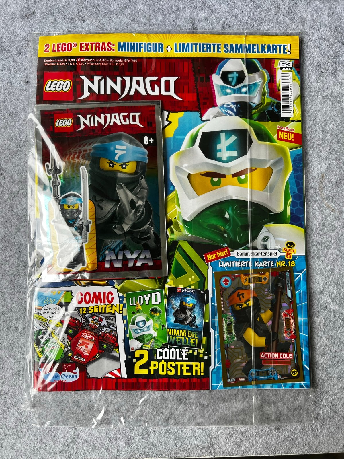 LEGO Ninjago Tijdschrift met Minifiguur Nya en Verzamelkaart, Kinderen en Baby's, Inclusief minifiguren, Lego, Nieuw, Ophalen of Verzenden