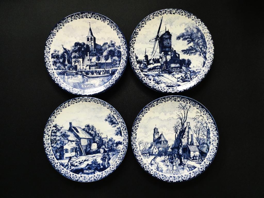 4 Jaargetijden wandborden lente zomer herfst winter Chemkefa, Antiek en Kunst, Ophalen of Verzenden