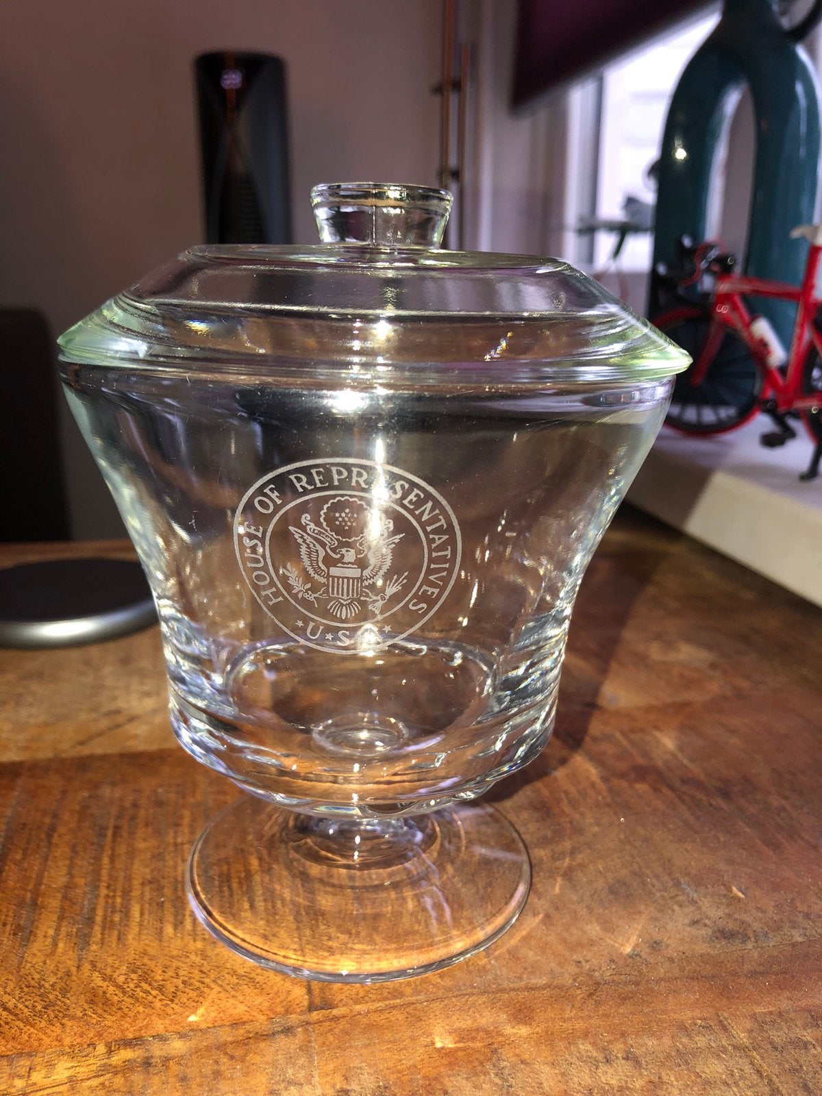 House of representatives USA - glazen bowl., Antiek en Kunst, Ophalen of Verzenden