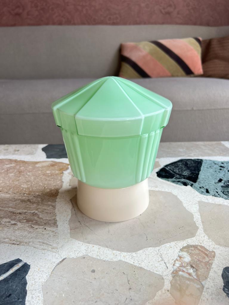 Thabur Art Deco plafondlamp, Ophalen of Verzenden, Zo goed als nieuw, Glas