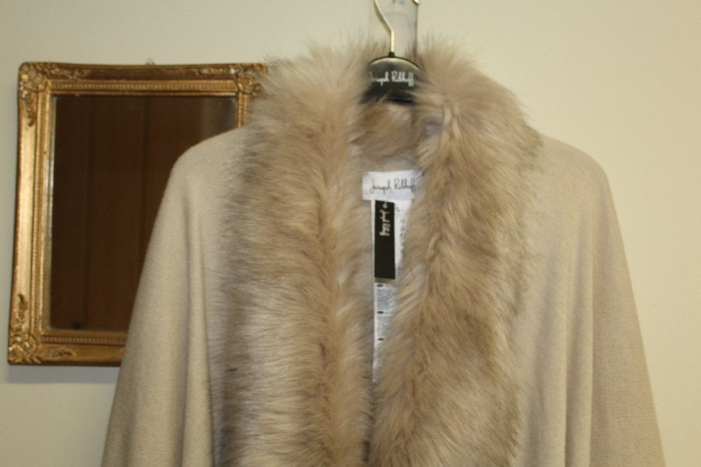 Joseph Ribkoff schitterend elegant Jacket bont details 44/46, ., Beige, Maat 42/44 (L), Joseph Ribkoff