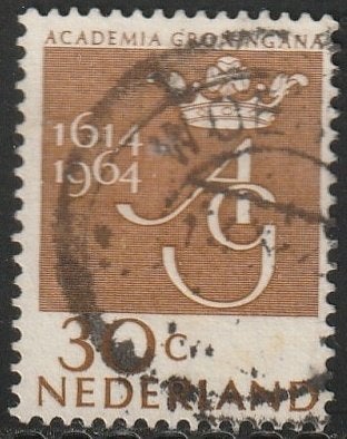 Nederland 1964 817 Universiteit Groningen 30c, Gest Woensd, Ophalen of Verzenden, Na 1940, Gestempeld