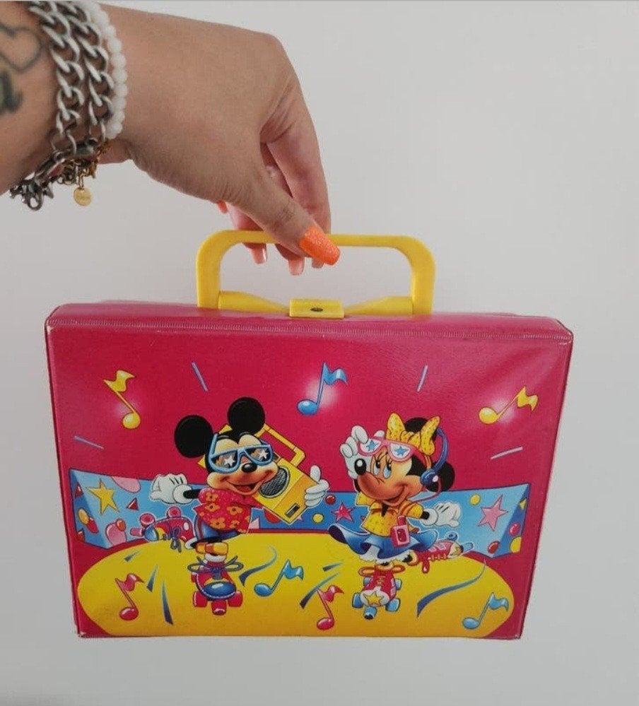Vintage Mickey & Minnie Mouse Koffer ophalen delft, Ophalen, Mickey Mouse, Gebruikt