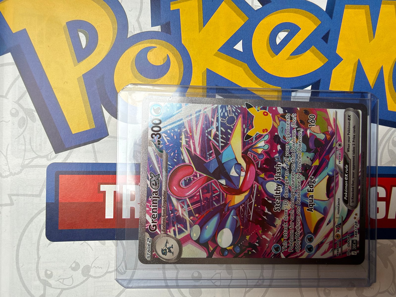 Greninja ex 148/128 Pokémon kaart- 30th anniversary, Ophalen of Verzenden, Nieuw, Losse kaart