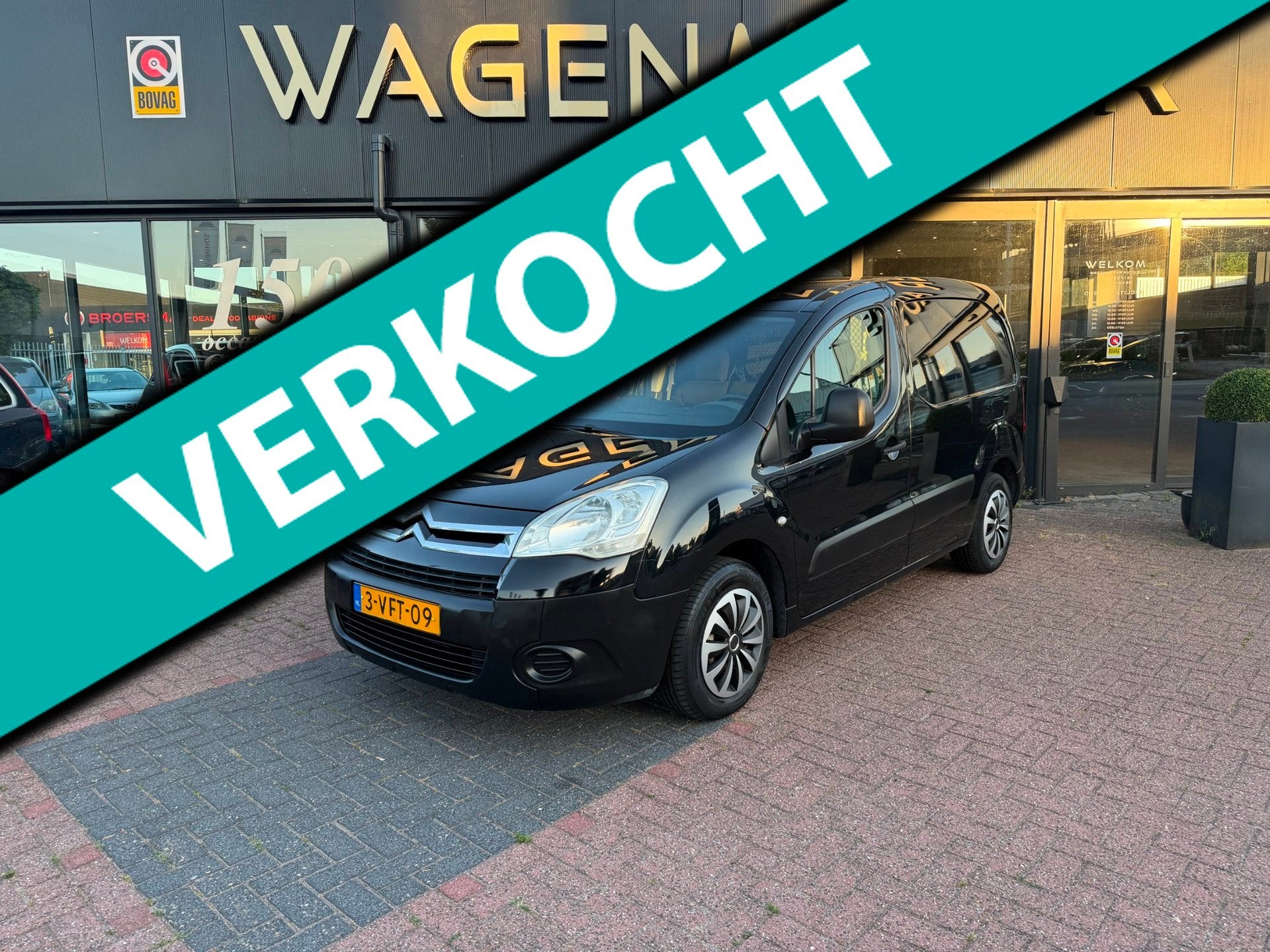 Citroen Berlingo 1.6i 500 Club AIrco|Cruise|3 pers.|Driem vv, Voorwielaandrijving, Stof, Gebruikt, 4 cilinders