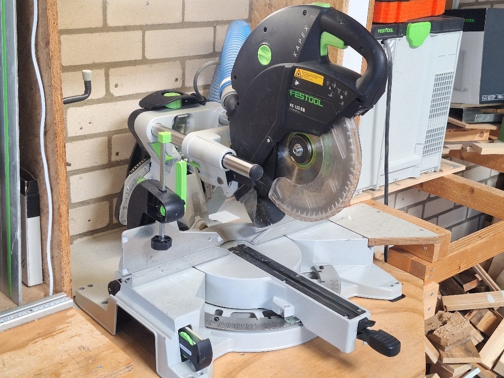 Festool Kapex KS 120 EB Afkortzaag - Krachtig en Nauwkeurig, Doe-het-zelf en Verbouw, Gereedschap | Zaagmachines, Ophalen, Gebruikt