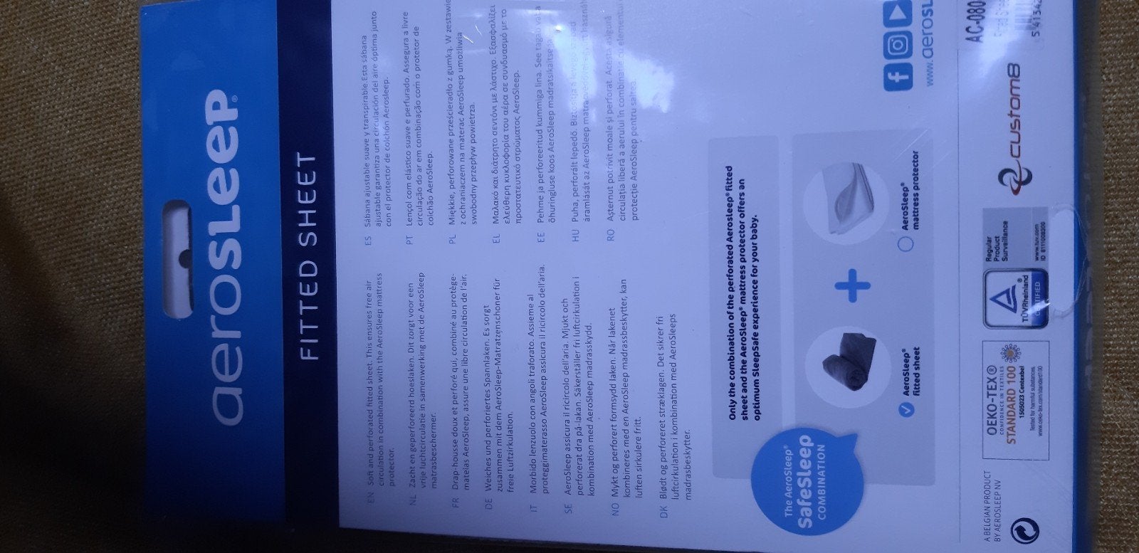 Nieuw in verpakking:Aerosleep wit wieg/matras hoeslaken, Ophalen, Nieuw, Wieg