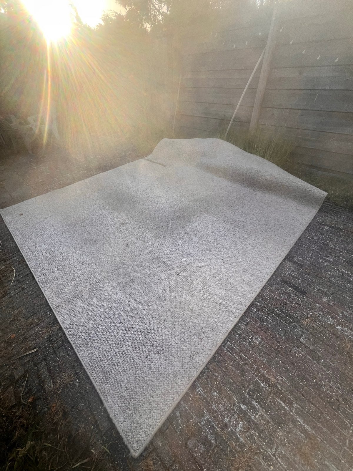 Grijze vloerkleed, Ophalen, Gebruikt, Grijs, 200 cm of meer